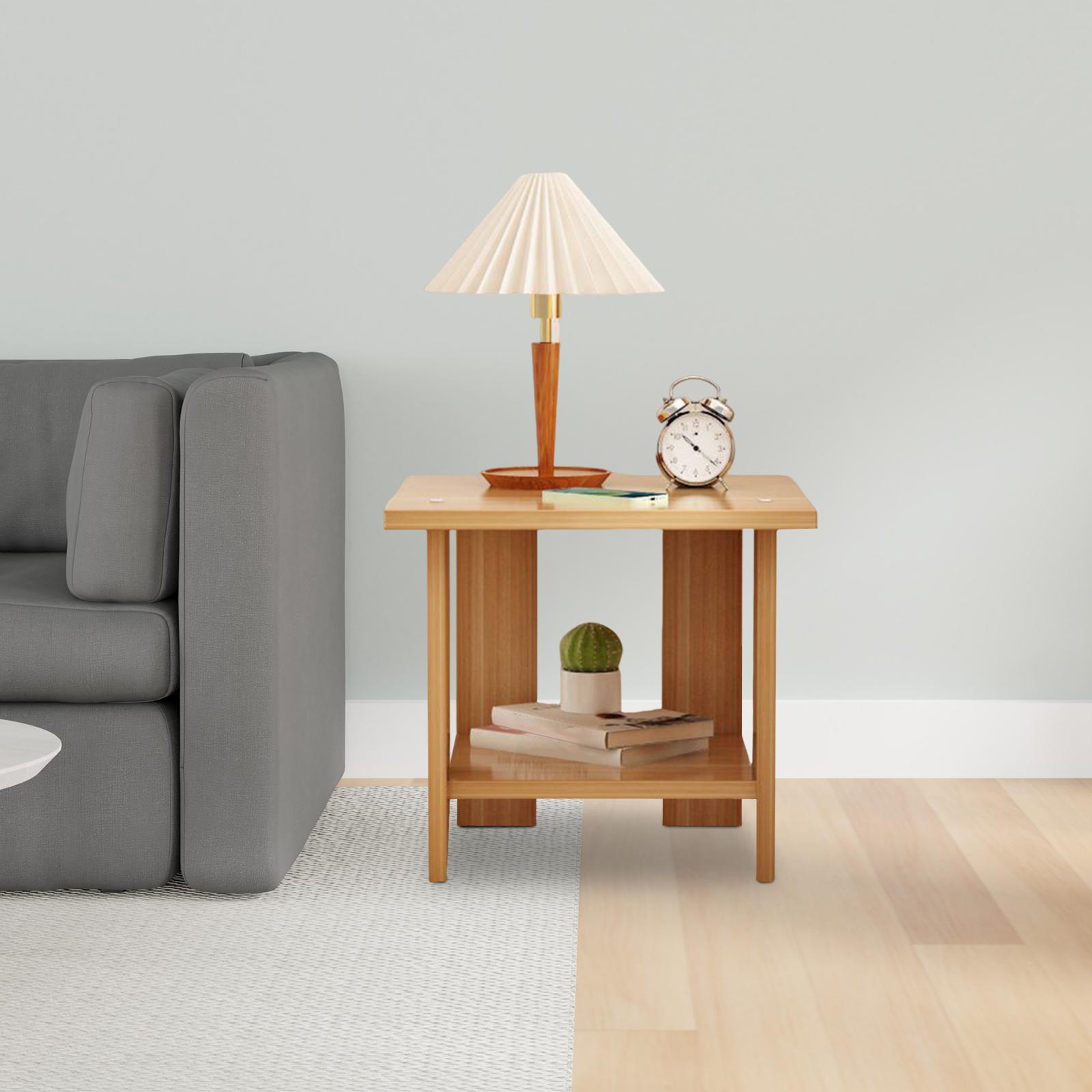 Desk Setup Minimalist - Mesa auxiliar de madera de doble