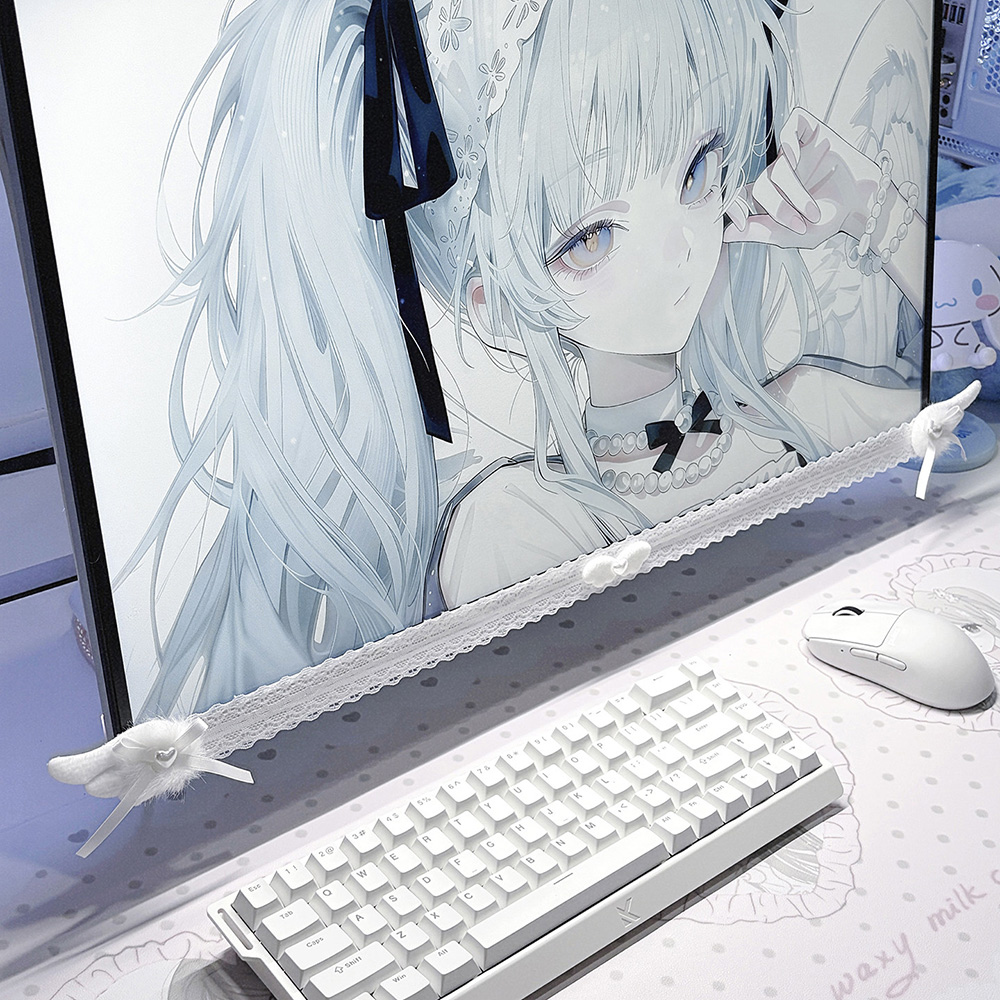Nuevo Adorno de Encaje Blanco  - Setup Desk Monitor reseña y precio