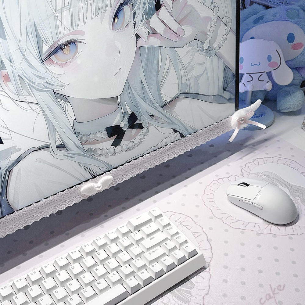 Nuevo Adorno de Encaje Blanco  - Setup Desk Monitor reseña y precio