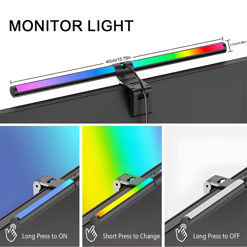 Barra de luz RGB para monitor, - Setup Desk Monitor reseña y precio