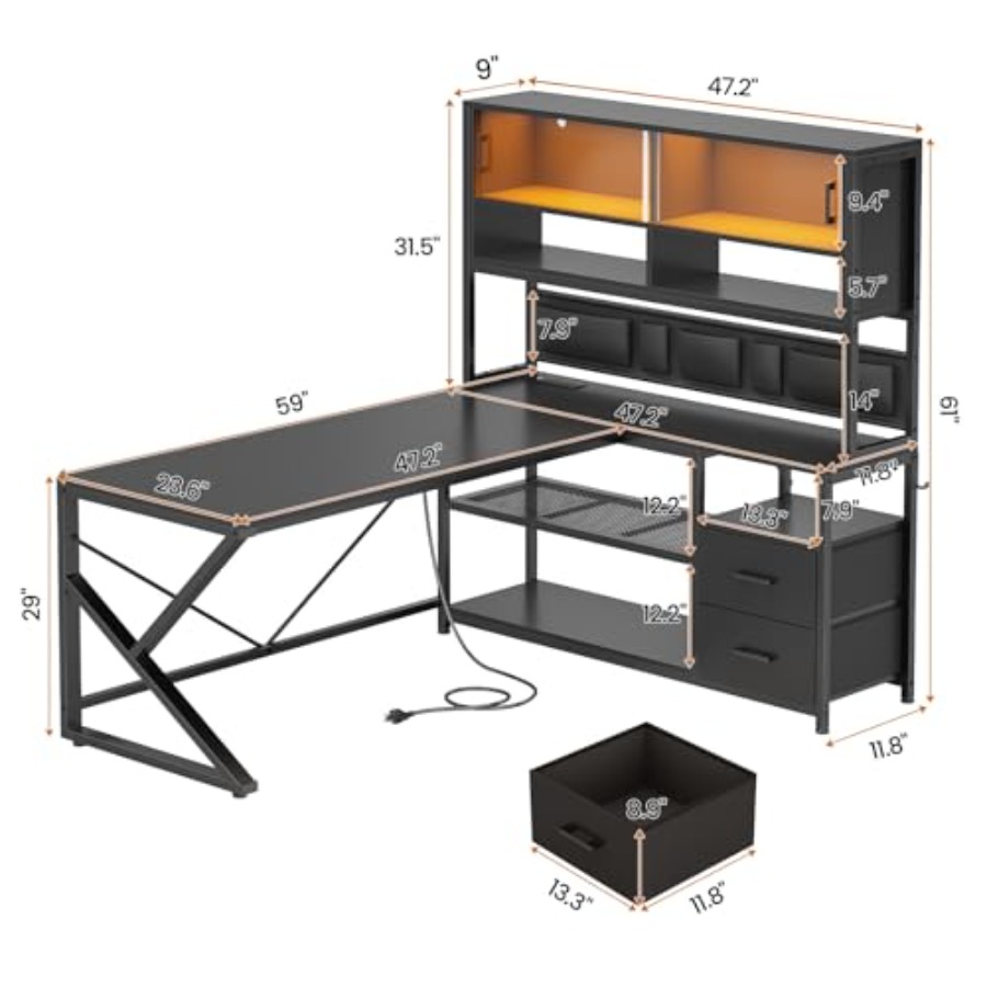Escritorio para juegos con for - Desk Setup L Shaped reseña y precio