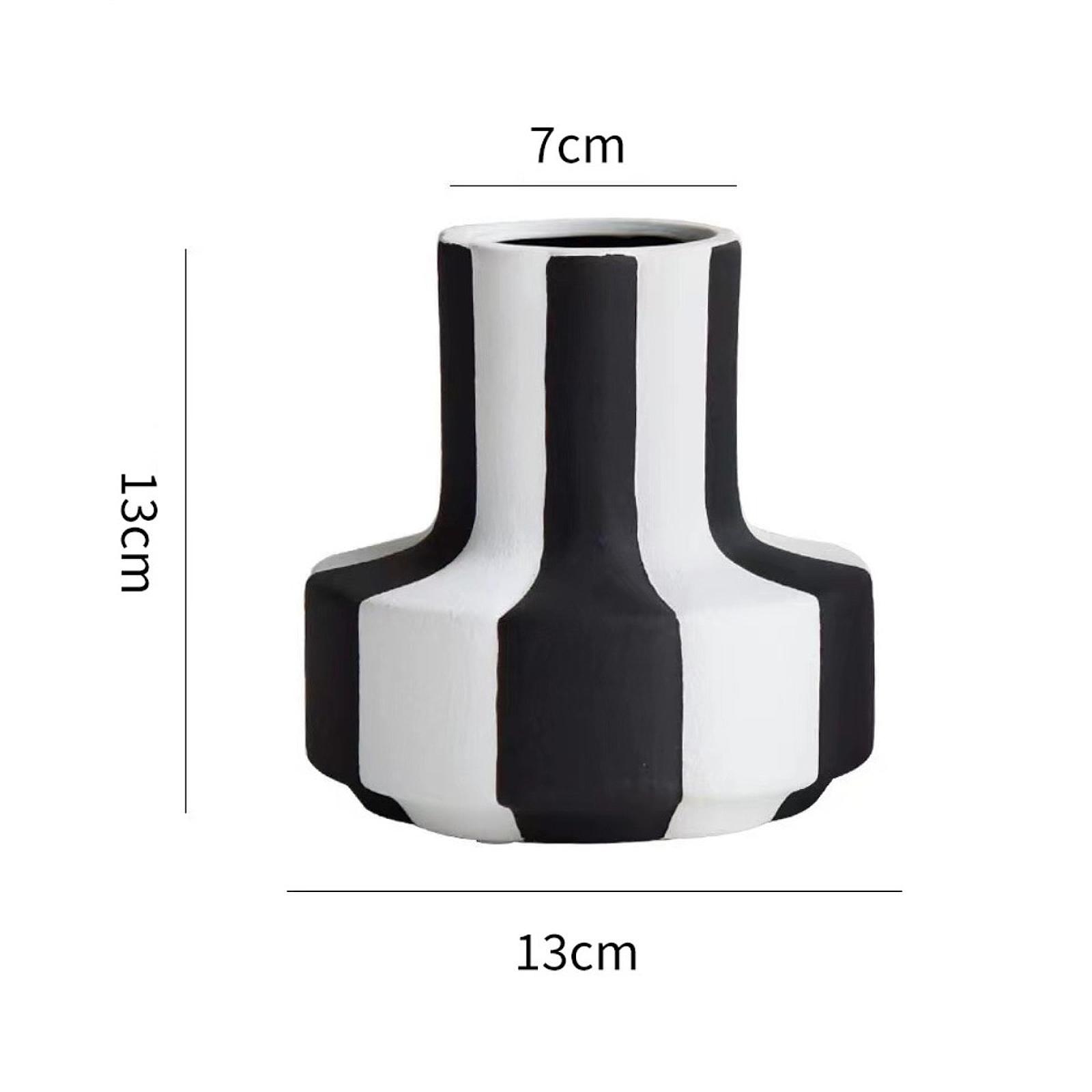 Elegante Maceta con Rayas Blan - Desk Setup Minimalist reseña y precio