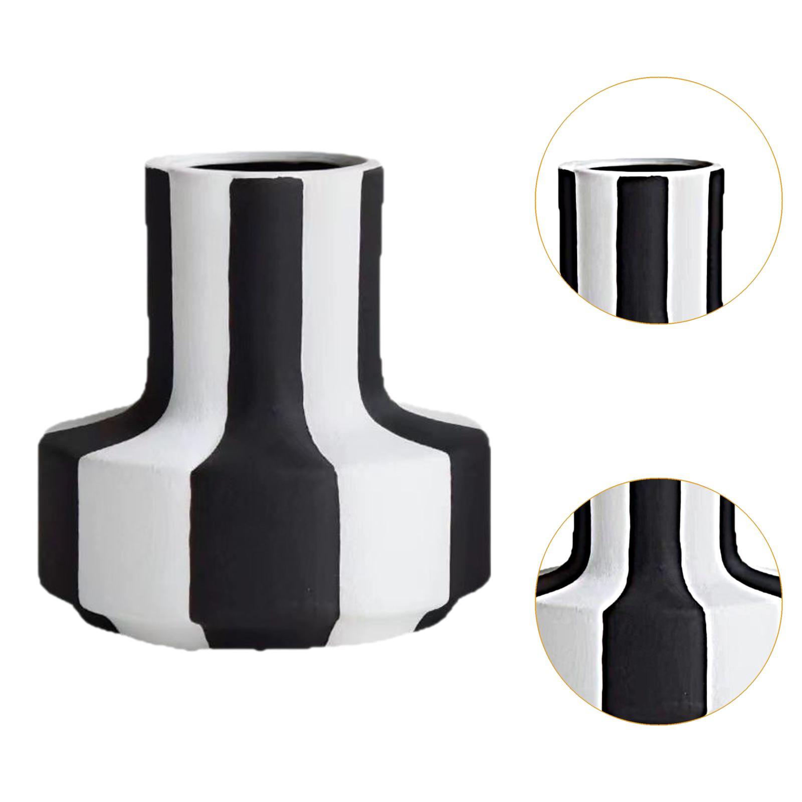 Elegante Maceta con Rayas Blan - Desk Setup Minimalist reseña y precio